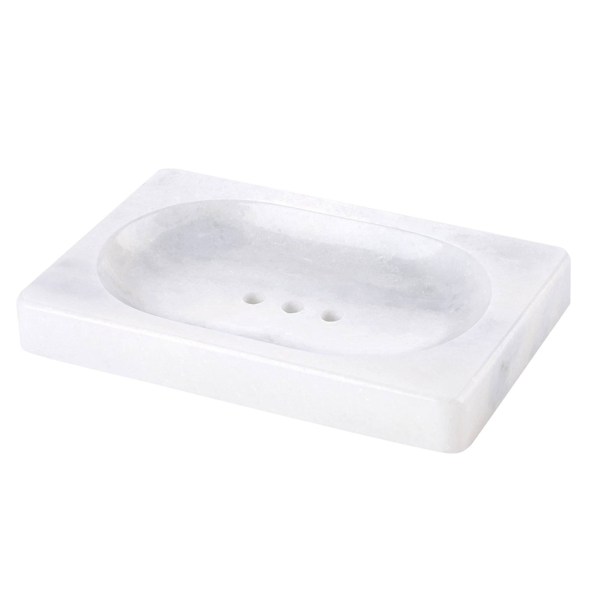 Koville Namib Fantasy marble square soap dish with oval inset with an oval recessed soap bed set into a square marble base for a bathroom vanity or shower ledge