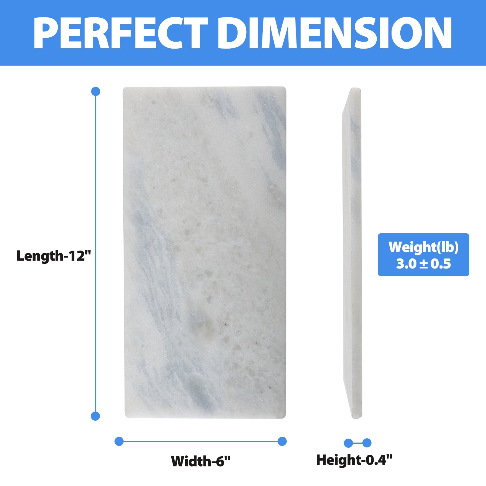 Koville Natural Stone Runway Tray for Everyday Styling - 305 x 152 in natural stone, product view 3