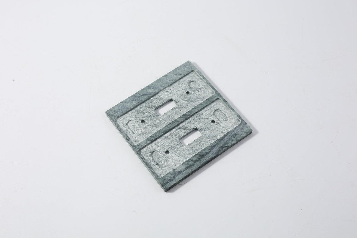 Koville Marble Square Toggle Switch Plate for Interior Walls, 4.5 × 4.5 in – Indian Green, view 4