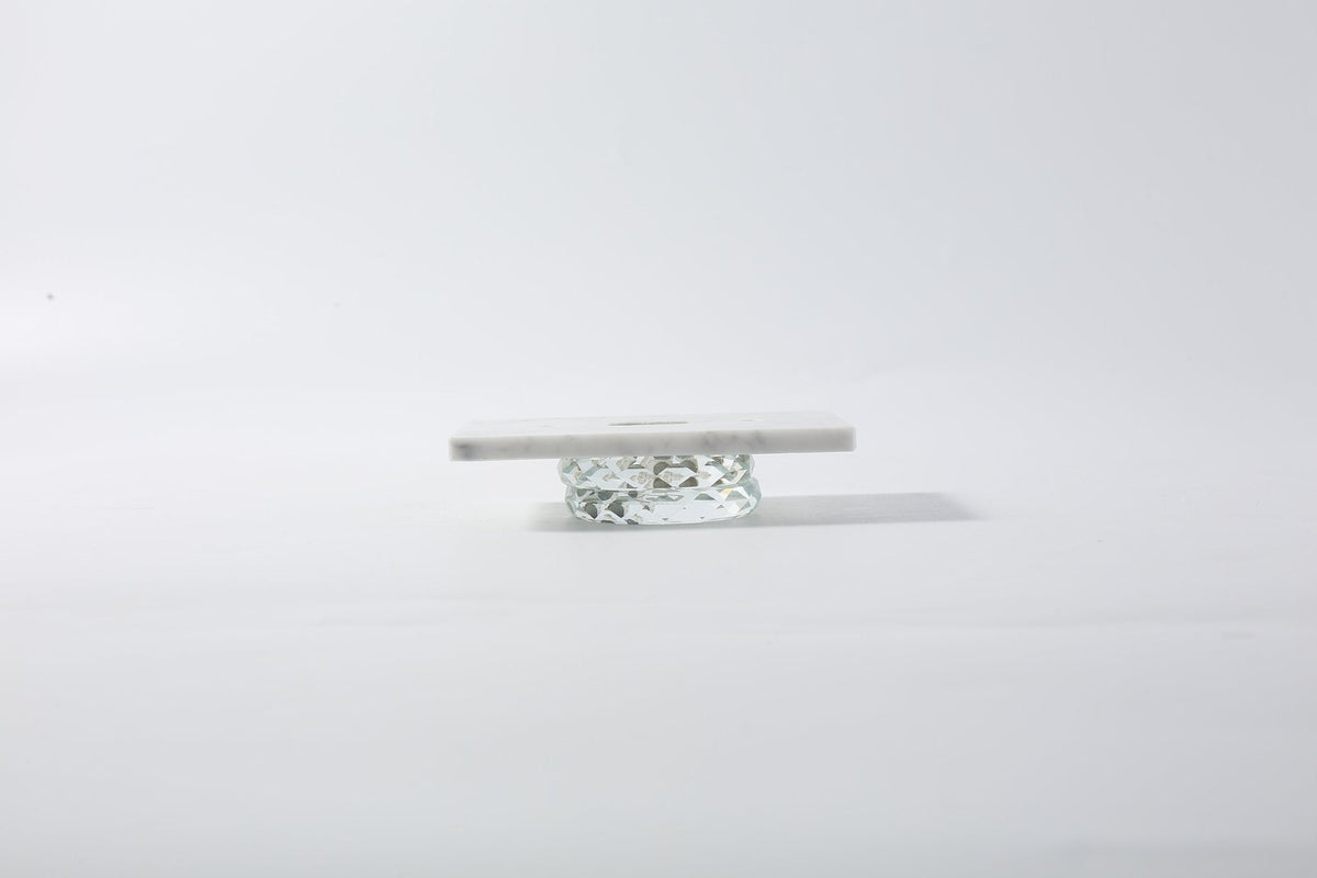 Koville Marble Single Toggle Switch Plate for Interior Walls, 4.5 × 2.8 in – Bianco Carrara, view 4