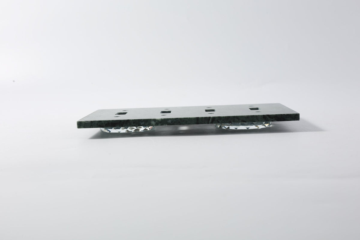 Koville Marble Four-Position Toggle Switch Plate for Interior Walls, 8.1 × 4.5 in – Indian Green, view 4