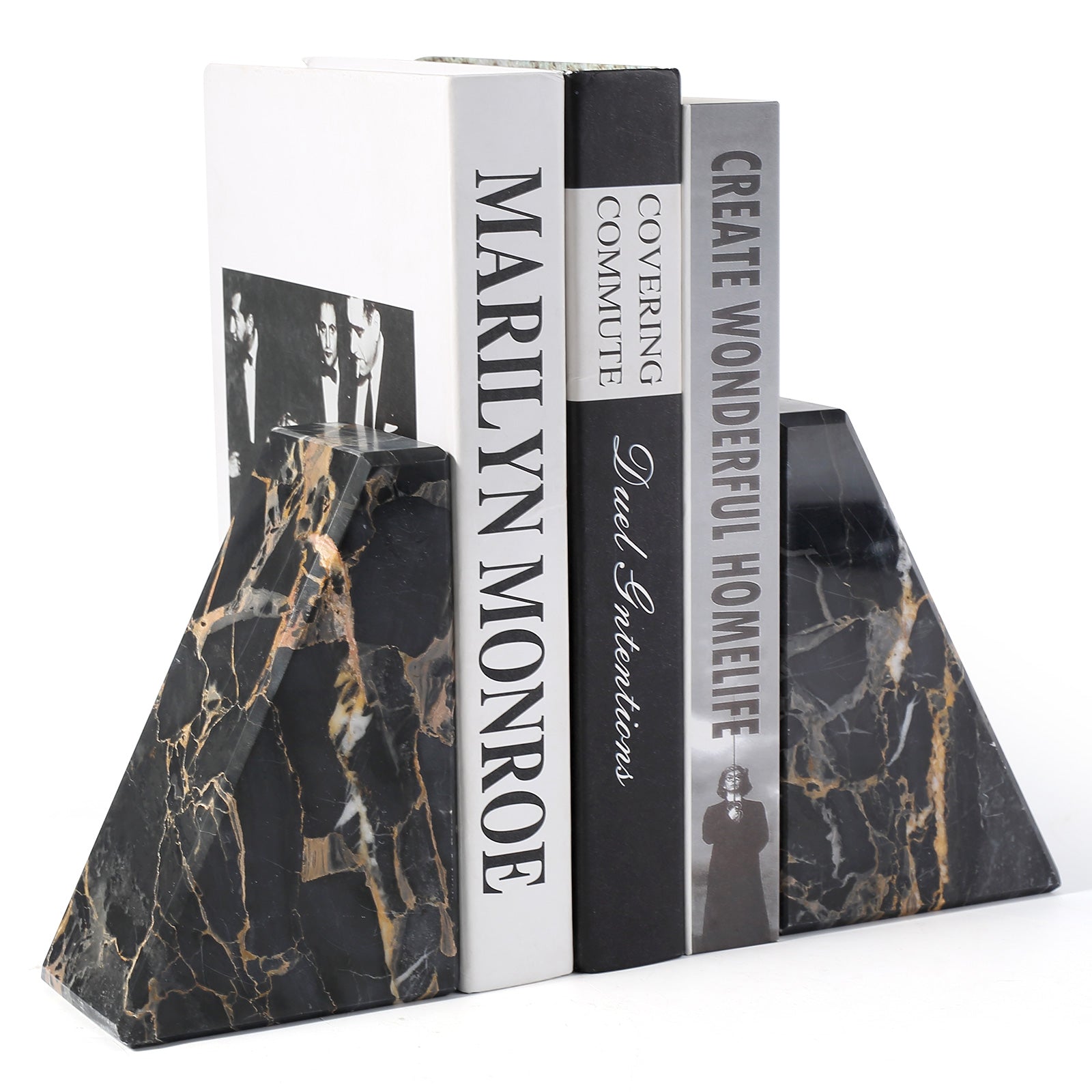 Koville Natural Stone Trapezoid Bookends in Five Sizes in natural stone, product view 32
