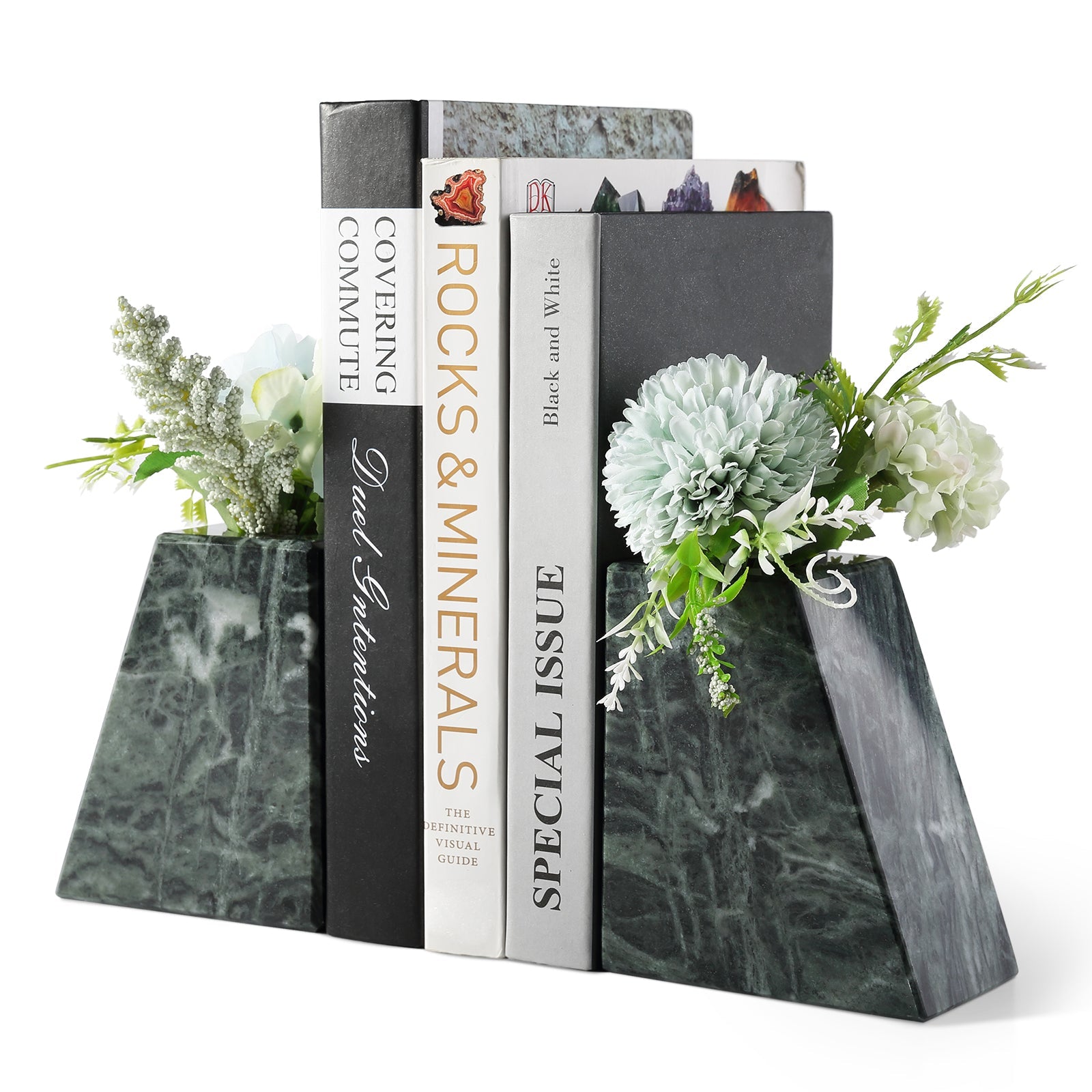 Koville Natural Stone Trapezoidal Vase Bookends in Two Sizes in natural stone, product view 8