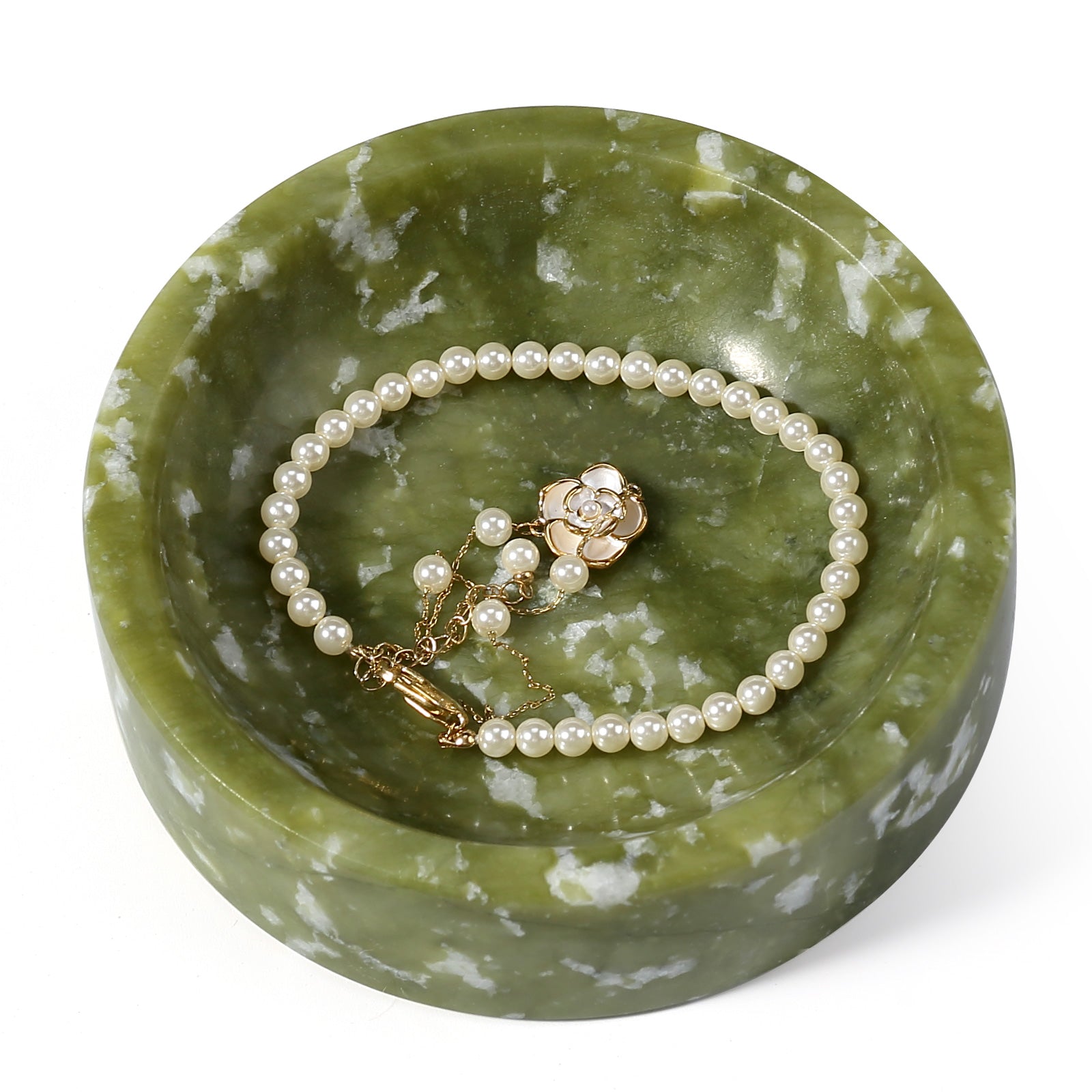 Koville Natural Stone Trinket Dish for Everyday Keepsakes - 100 x 100 x 30 in natural stone, product view 1