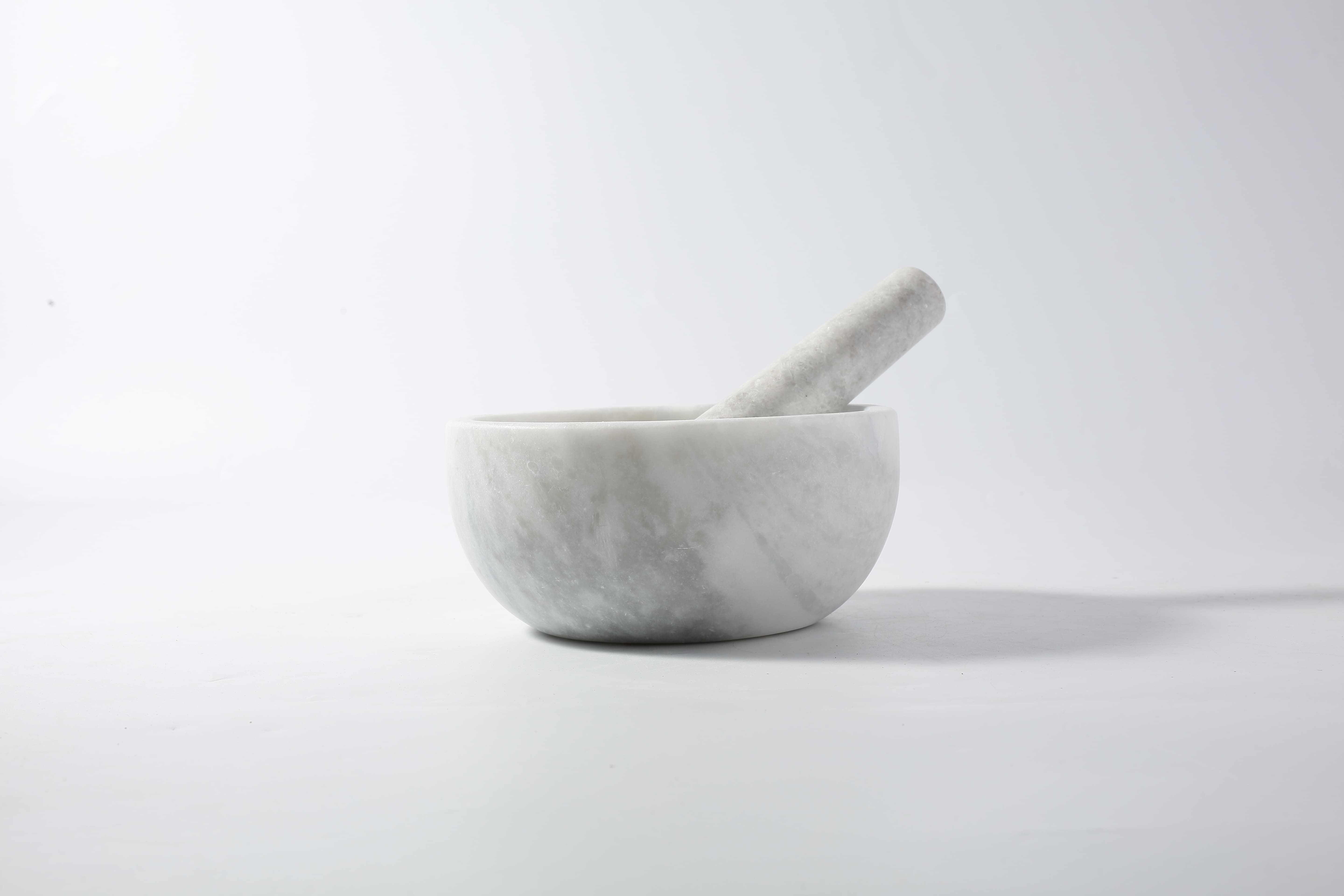 Koville honed Grigio Fantasy marble mortar and pestle, D=178 mm
