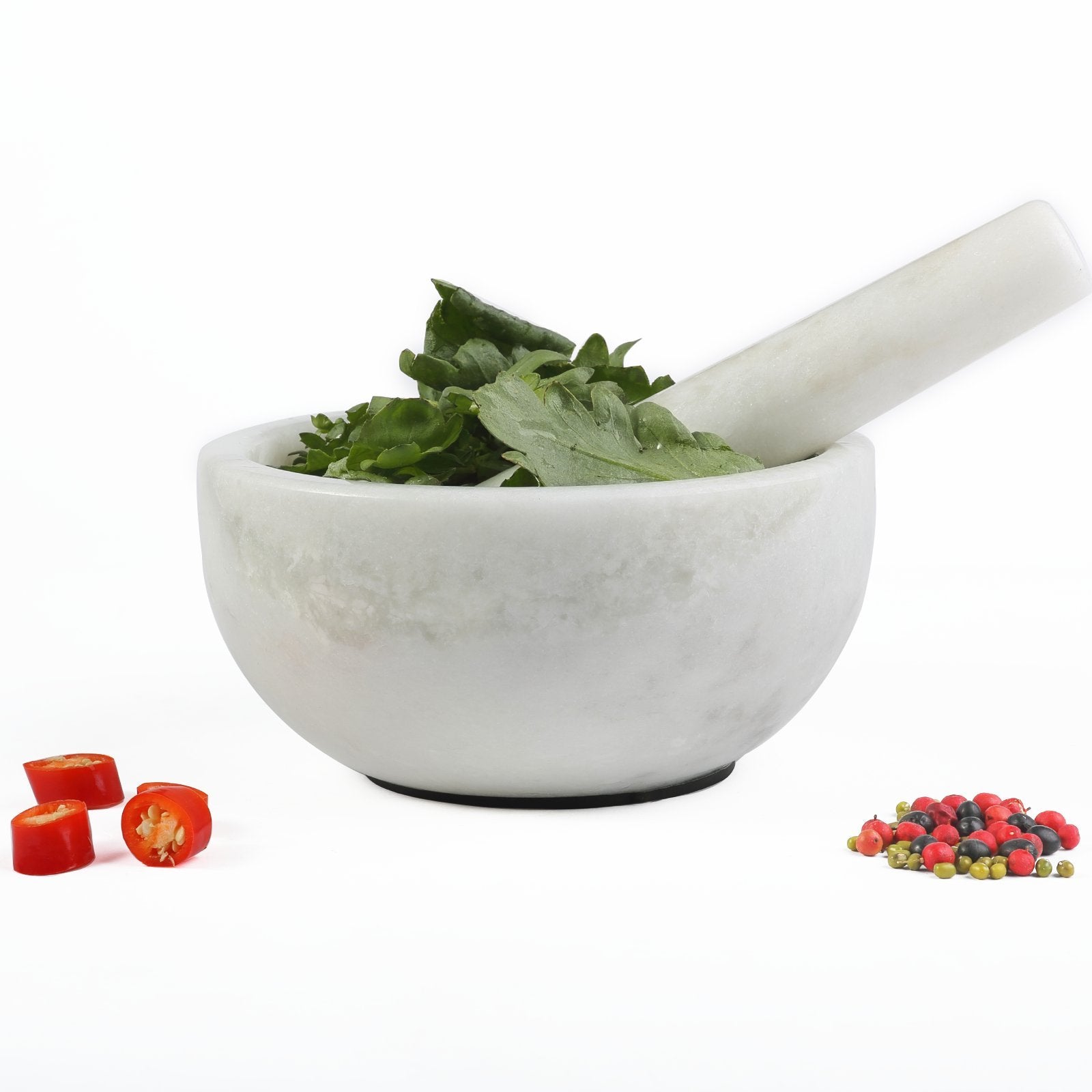 Koville honed Namib Fantasy marble mortar and pestle, D=178 mm