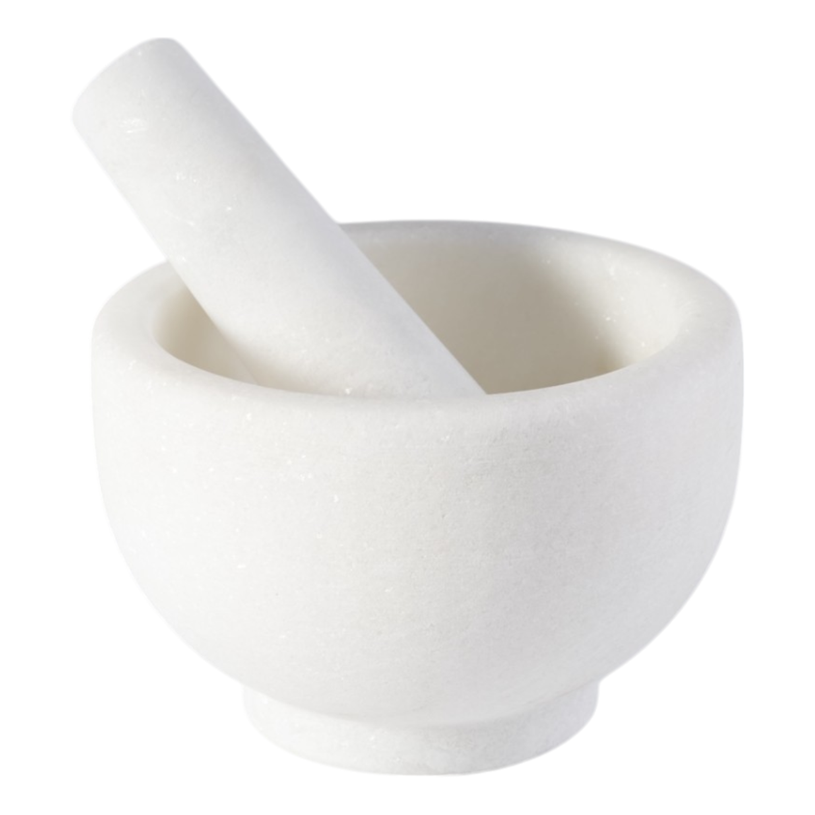 Koville white mortar & pestle (matte side) (130 mmmm) in natural stone