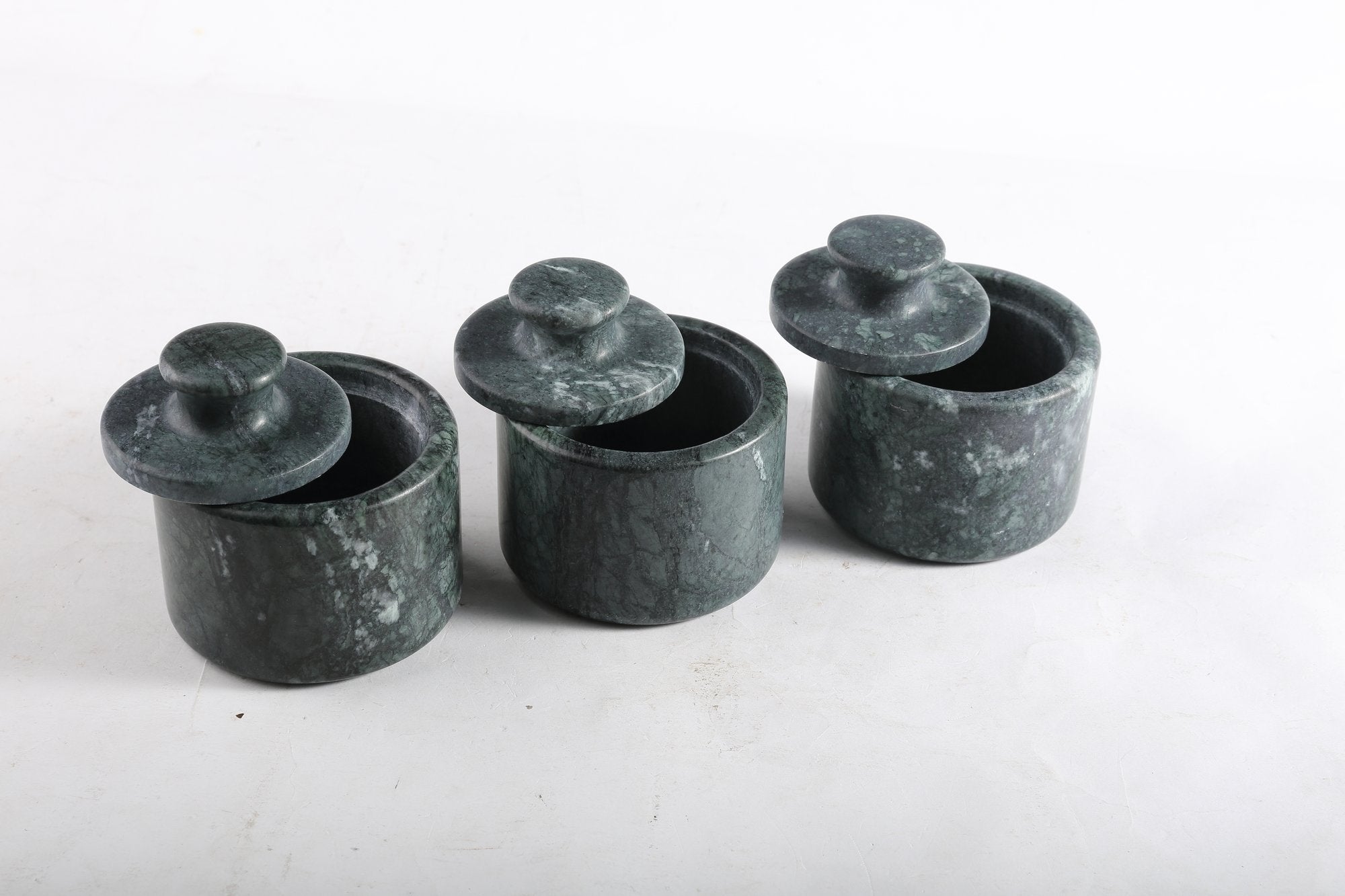 Koville natural marble spice cellar, Indian Green, 89 mm