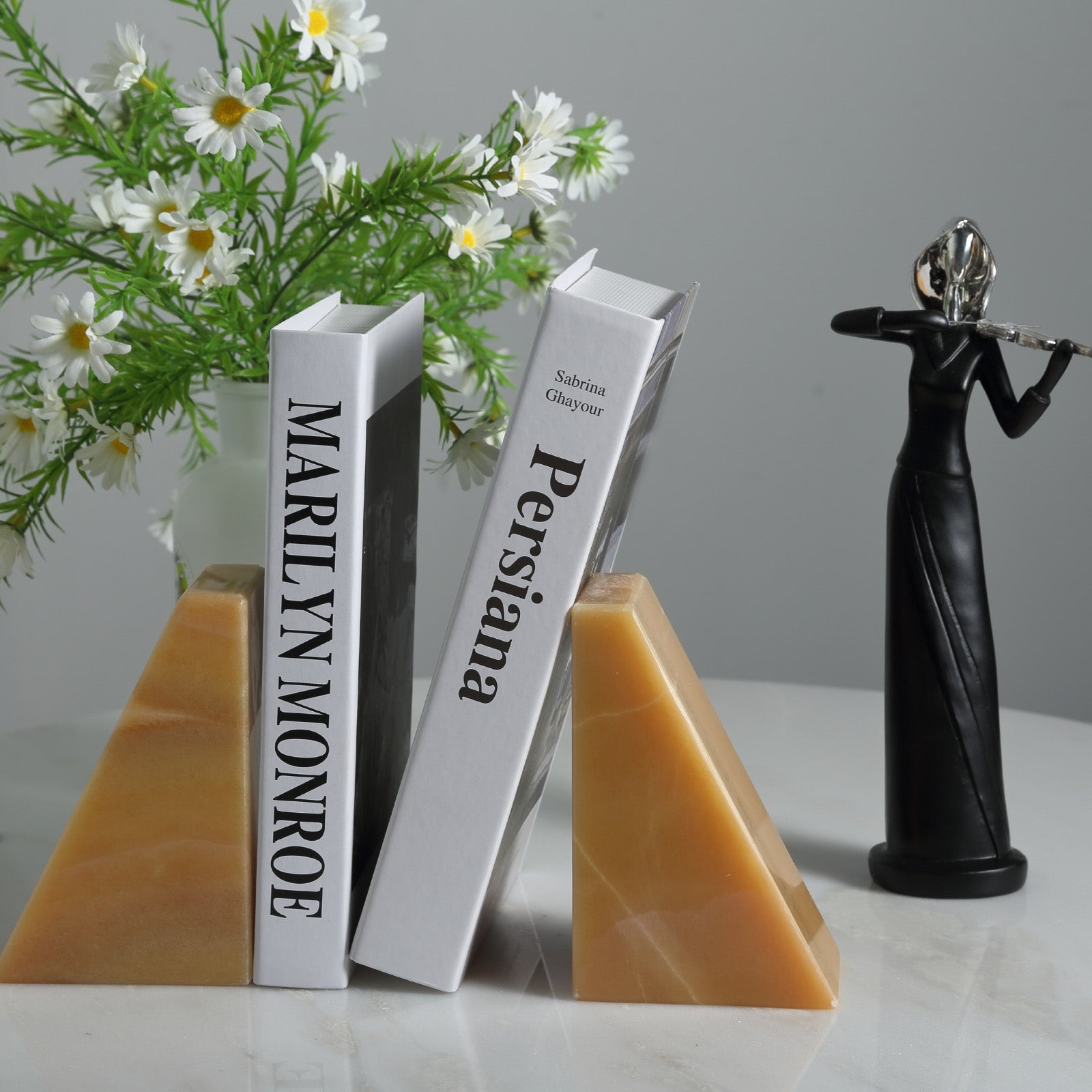 Koville Natural Stone Trapezoid Bookends in Five Sizes in natural stone, product view 27