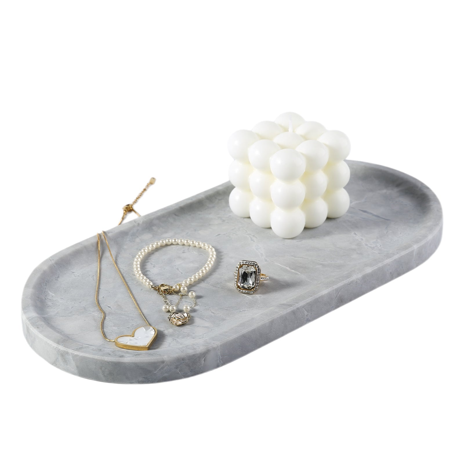 Koville natural stone runway storage tray, 305 x 152 mm