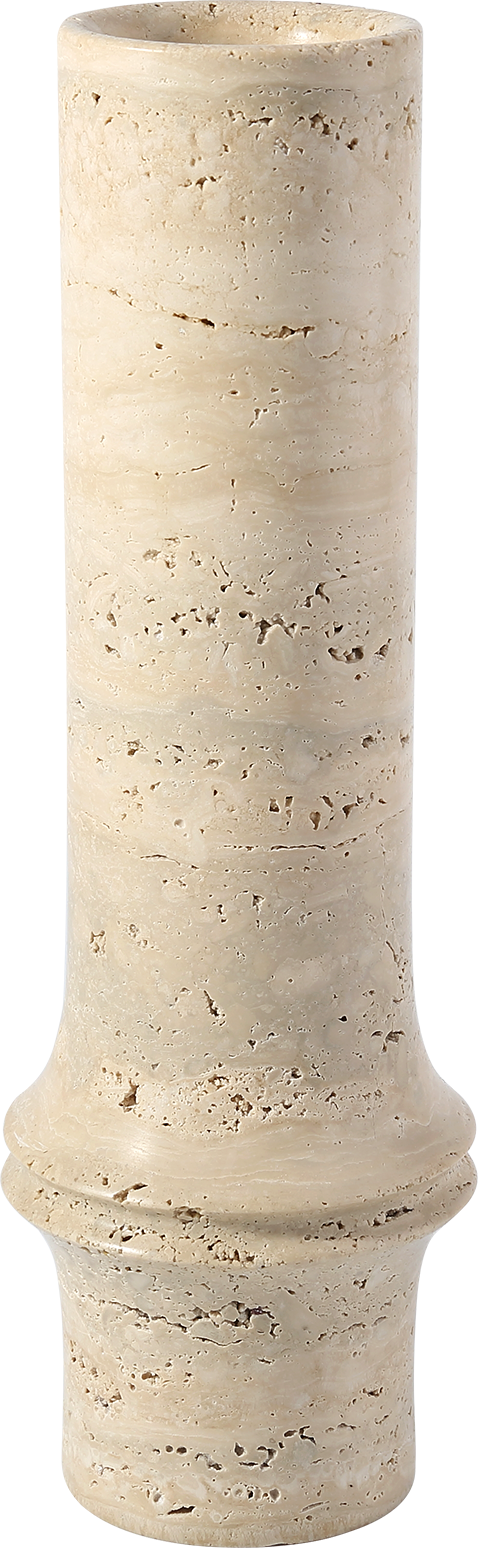 Koville Natural Stone Bamboo Vase for Floral Display in Natural Stone - crafted stone profile