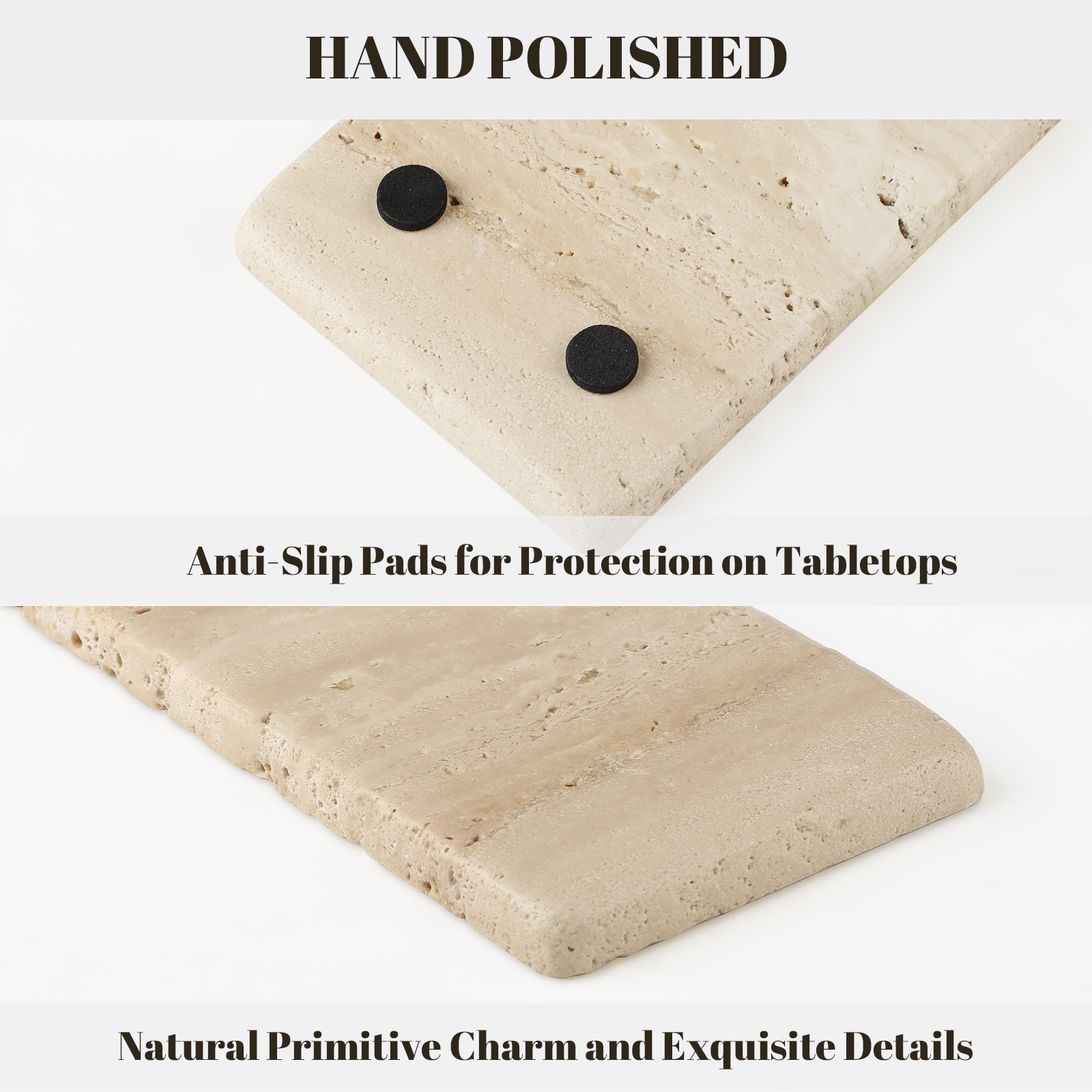 Koville Natural Stone Display Bases in Travertino Romano, product view 34