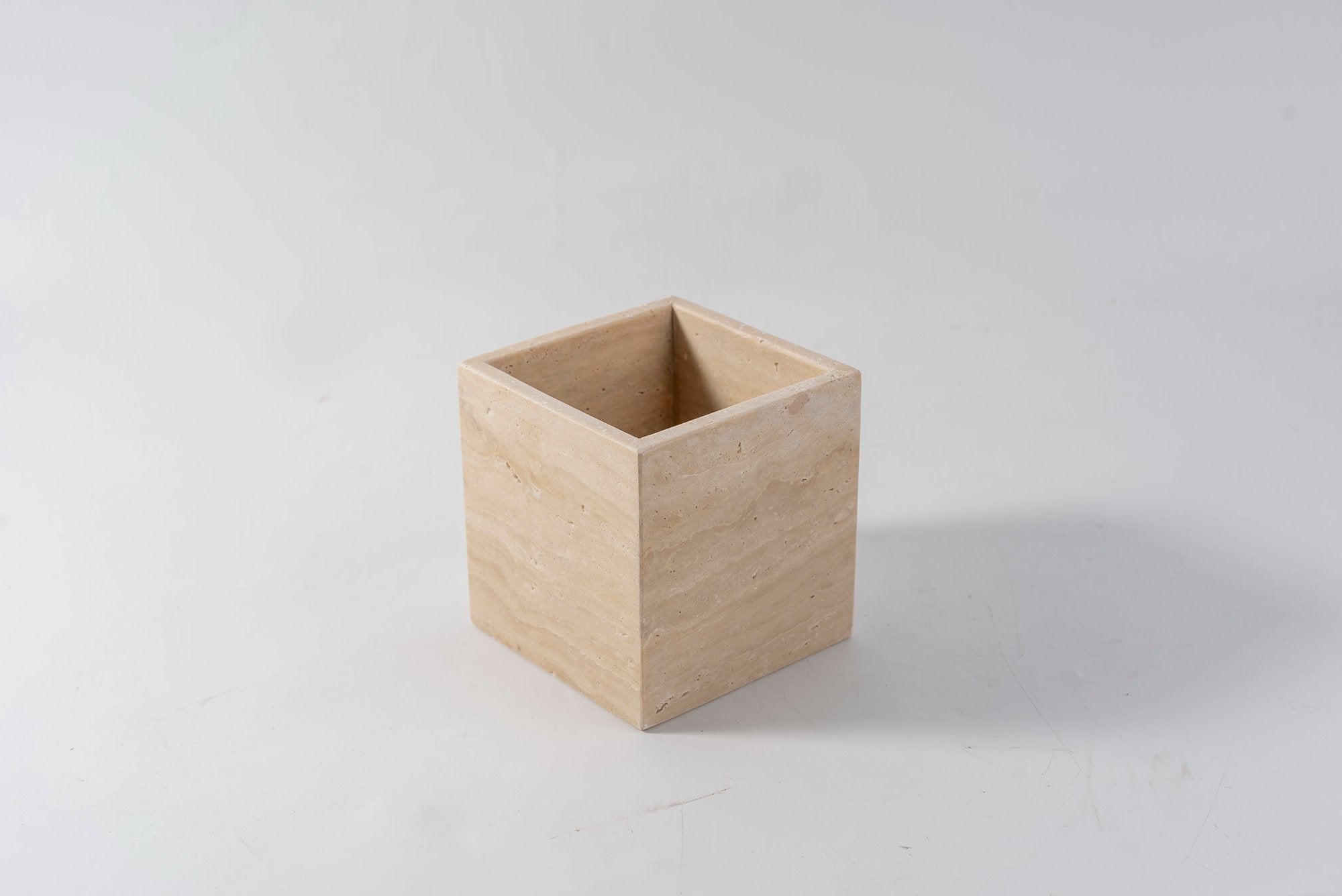 Koville Natural Stone Square Bonded Cylinder for Tabletop Decor in Natural Stone - natural stone finish