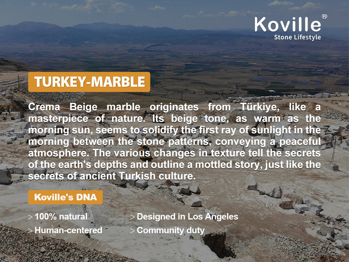 Rectangular Storage Tray - Marble (Crema Beige)