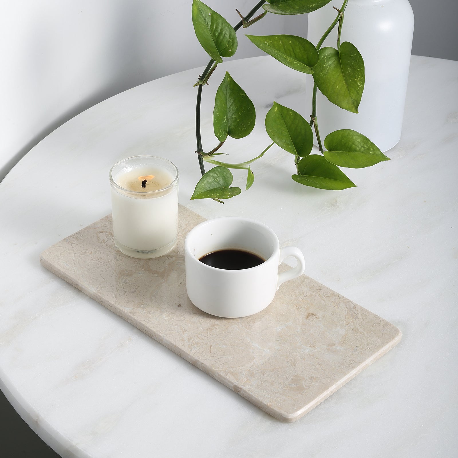 Rectangular Storage Tray - Marble (Crema Beige)
