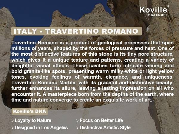 Square Bookends - Travertine (Travertino Romano)