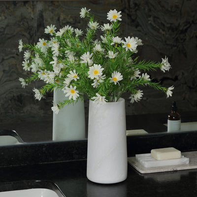 Koville White Vase 3.77 in Cylindrical – Illuminating Elegant Spaces