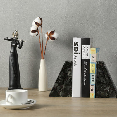 Koville Black Trapezoid Bookends – The Essence of Minimal Elegance