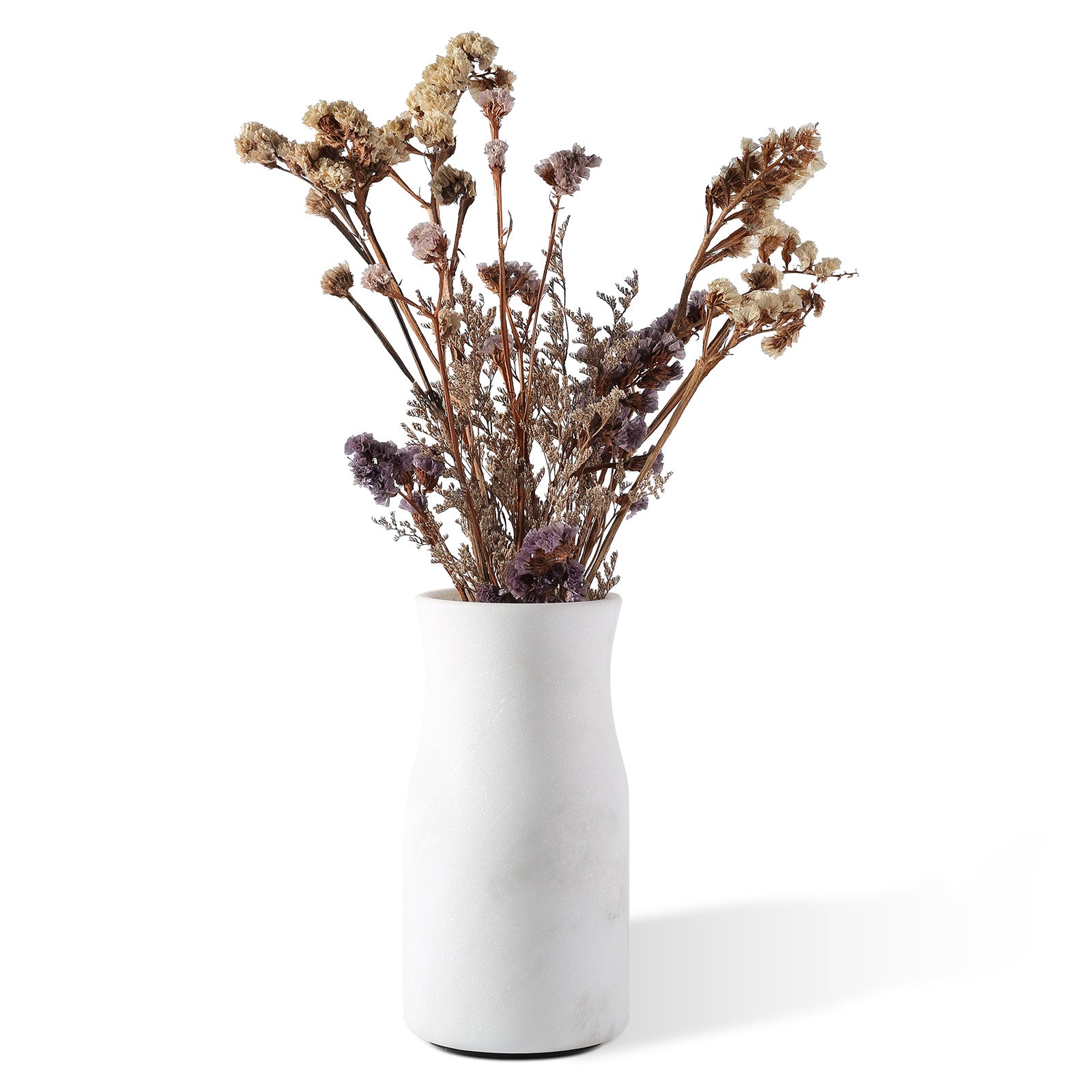 Koville Natural Marble Vase 4.04"-Namib Bianco