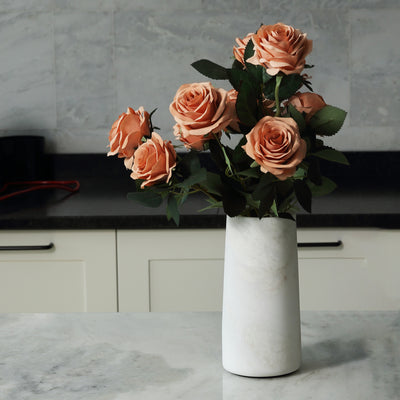 Koville White Vase 3.77 in Cylindrical – Illuminating Elegant Spaces