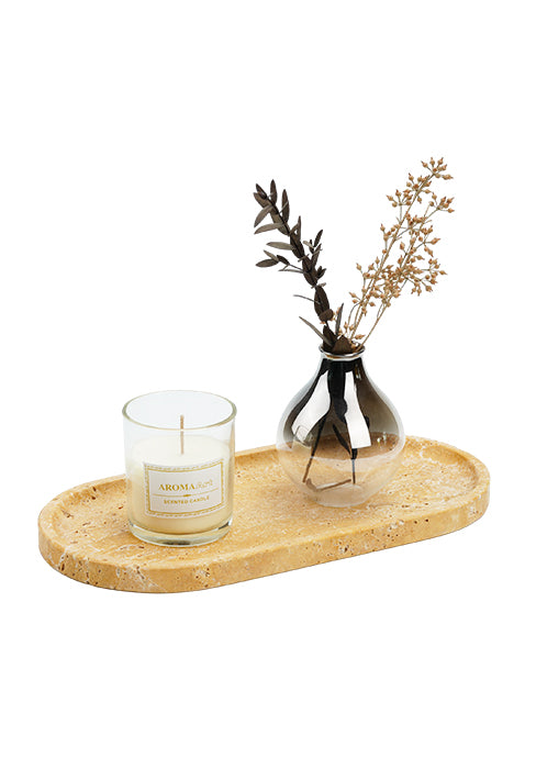 Race Track Tray - Golden (Travertine)