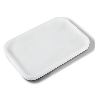 Koville White Rectangular Tray (11.7 × 7.8 × 0.7 in) – Illuminating Elegant Spaces