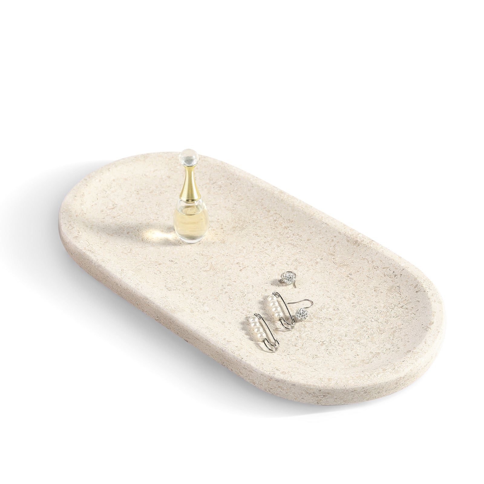 Race Track Tray - Moca Cream Media (Marble)