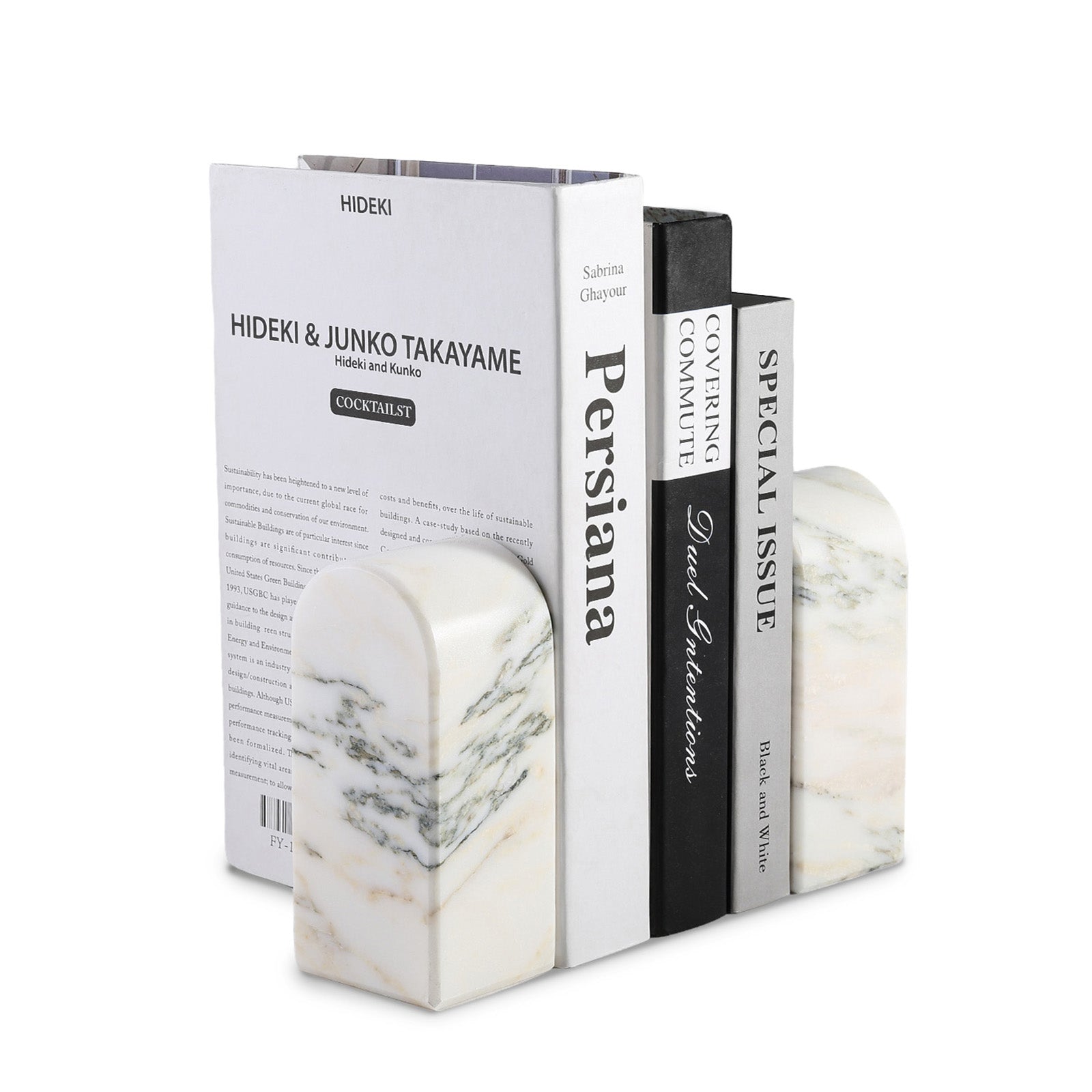 Triumphal Arch Bookends Medium - Marble (Oriental Calacatta)