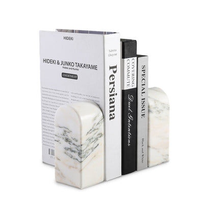 Koville White Triumphal Arch Bookends Medium – Illuminating Elegant Spaces · Natural Pattern D