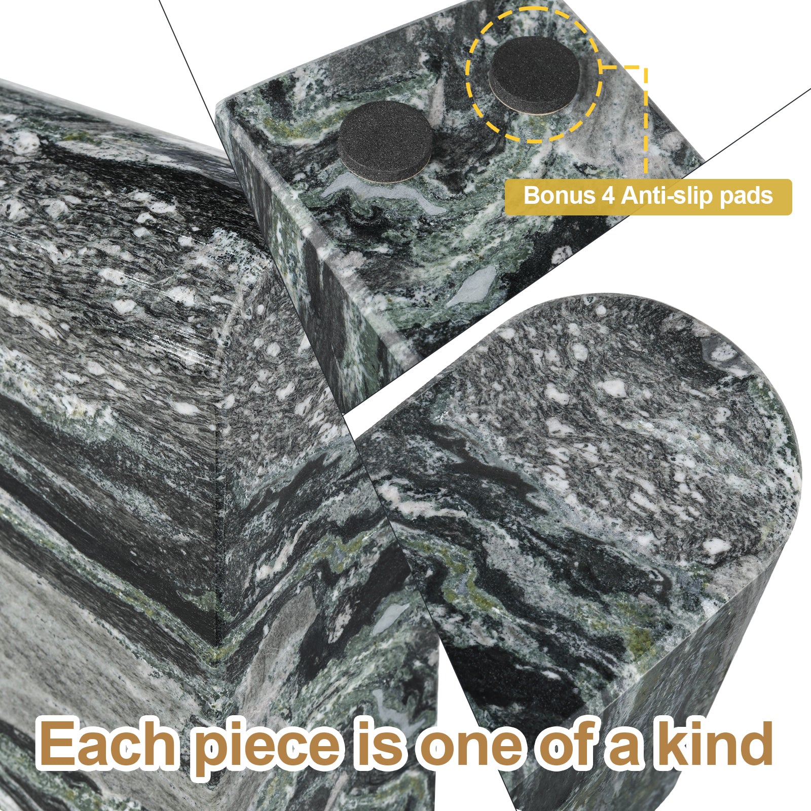 Triumphal Arch Bookends Large - Granite (Olive Green)