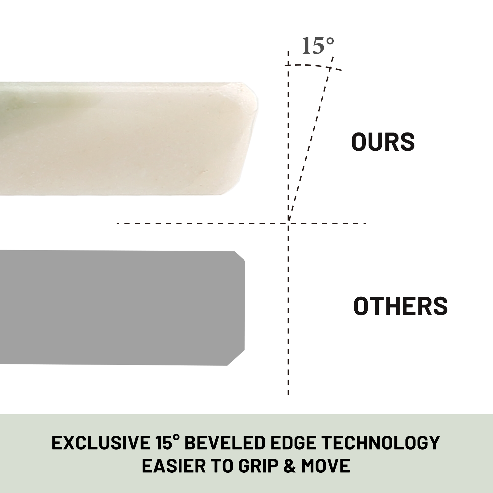 Koville Natural Marble 12" Rectangle Pastry Board-Bianco Palomino