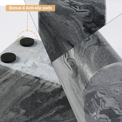 Koville Gray Triumphal Arch Bookends Large – The Balance of Stillness and Order · Natural Pattern B