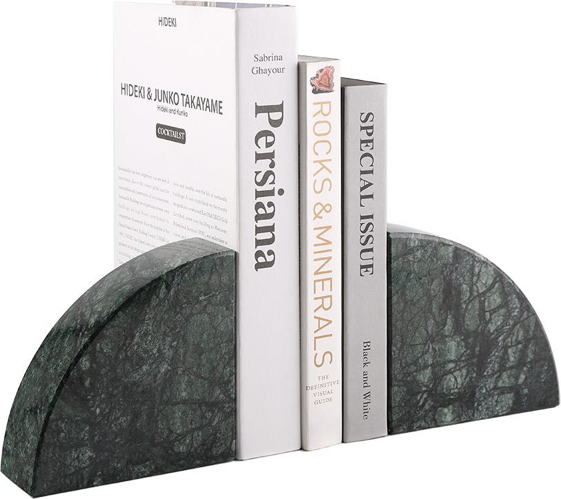 Sailboat Bookends - Marble (Indian Green)