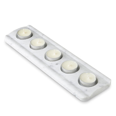 Koville White 5-Light Tealight Candle Holder – Illuminating Elegant Spaces