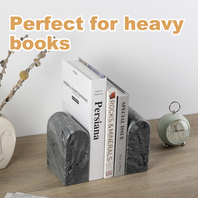 Koville Gray Triumphal Arch Bookends Large – The Balance of Stillness and Order · Natural Pattern B
