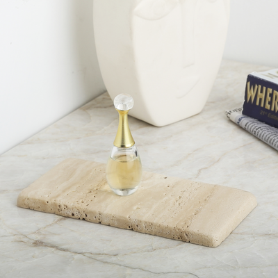 Koville Beige Rectangular Serving Tray – Natural Warmth and Timeless Calm · Natural Pattern B