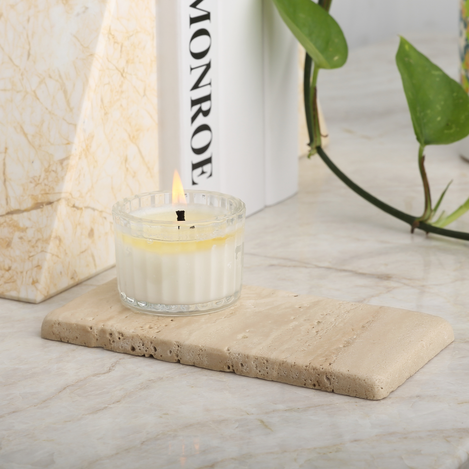 Rectangular Serving Tray - Travertine (Romano)