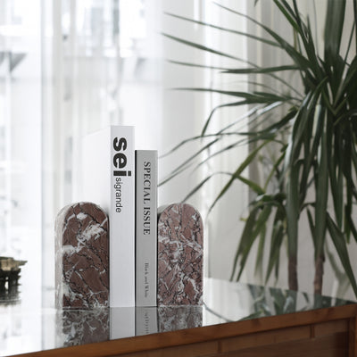 Koville Purple Triumphal Arch Bookends Medium – Artistic Character for Refined Spaces