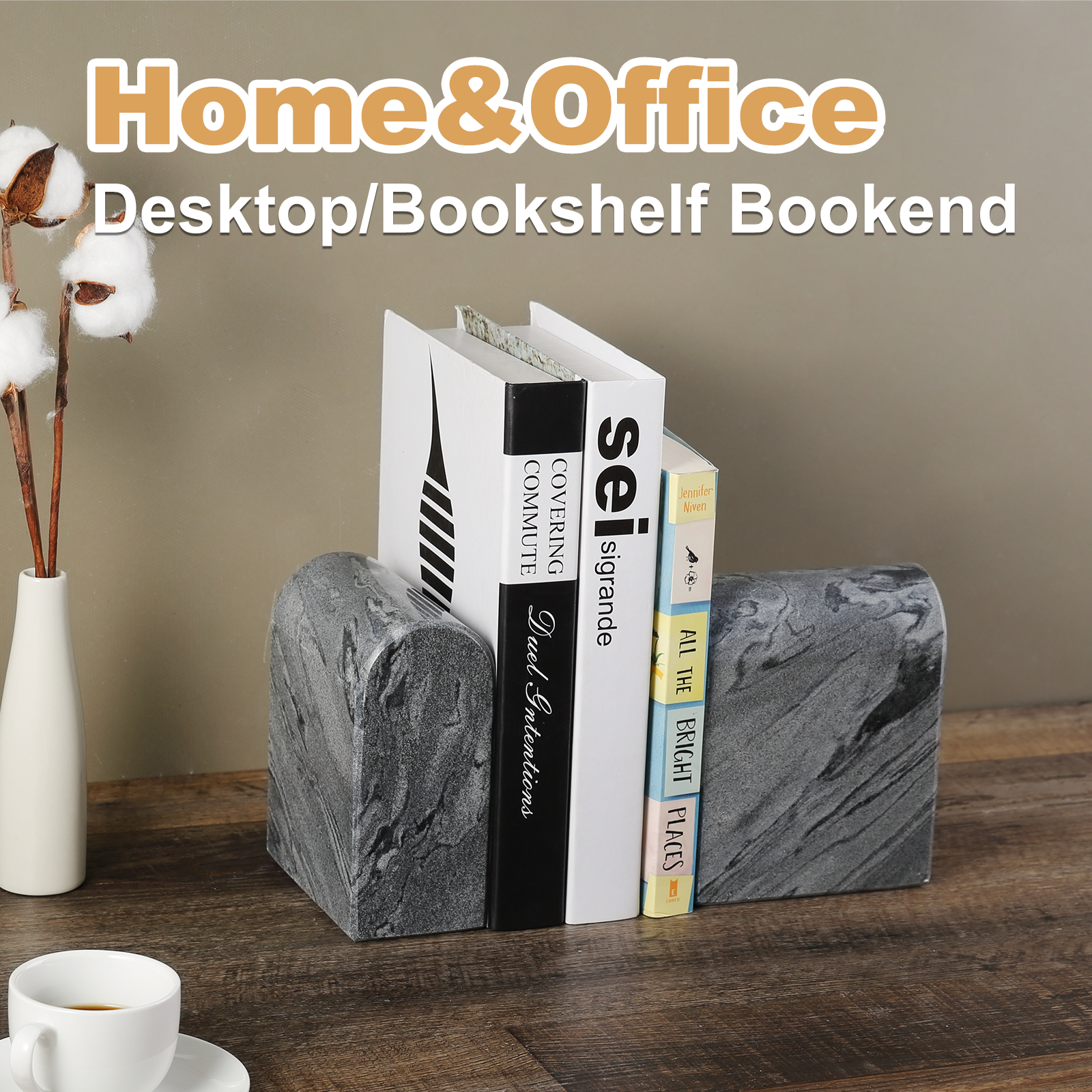 Triumphal Arch Bookends Large - Granite (Monte Grigio)