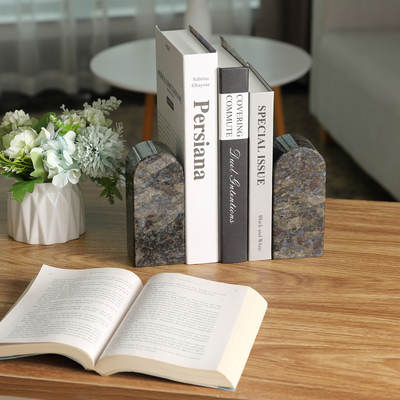 Koville Blue Triumphal Arch Bookends Medium – Calm Depth for Modern Spaces