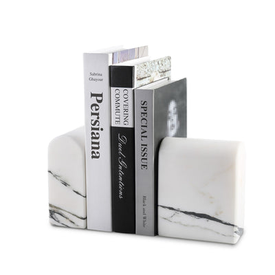 Koville White Triumphal Arch Bookends Large – Illuminating Elegant Spaces · Natural Pattern D