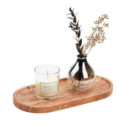 Race Track Tray - Red (Travertine)