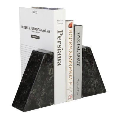 Koville Black Trapezoid Bookends – The Essence of Minimal Elegance