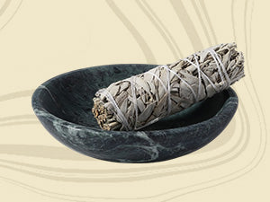 Koville Green Incense Holder (5.8 × 5.8 × 1.4 in) – A Natural Sense of Calm