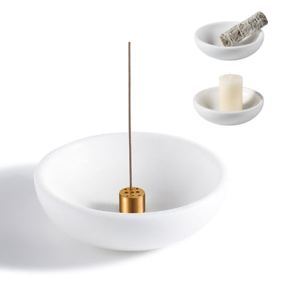 Koville White Incense Holder – Illuminating Elegant Spaces · Natural Pattern F