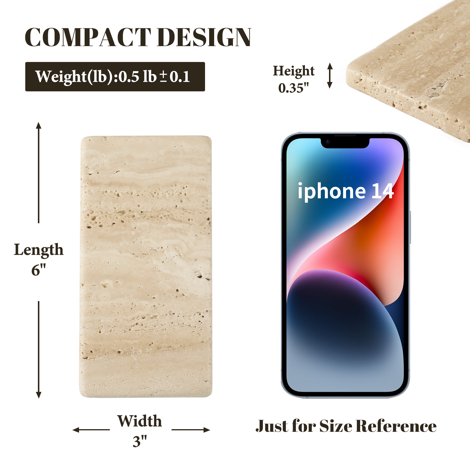 Rectangular Serving Tray - Travertine (Romano)