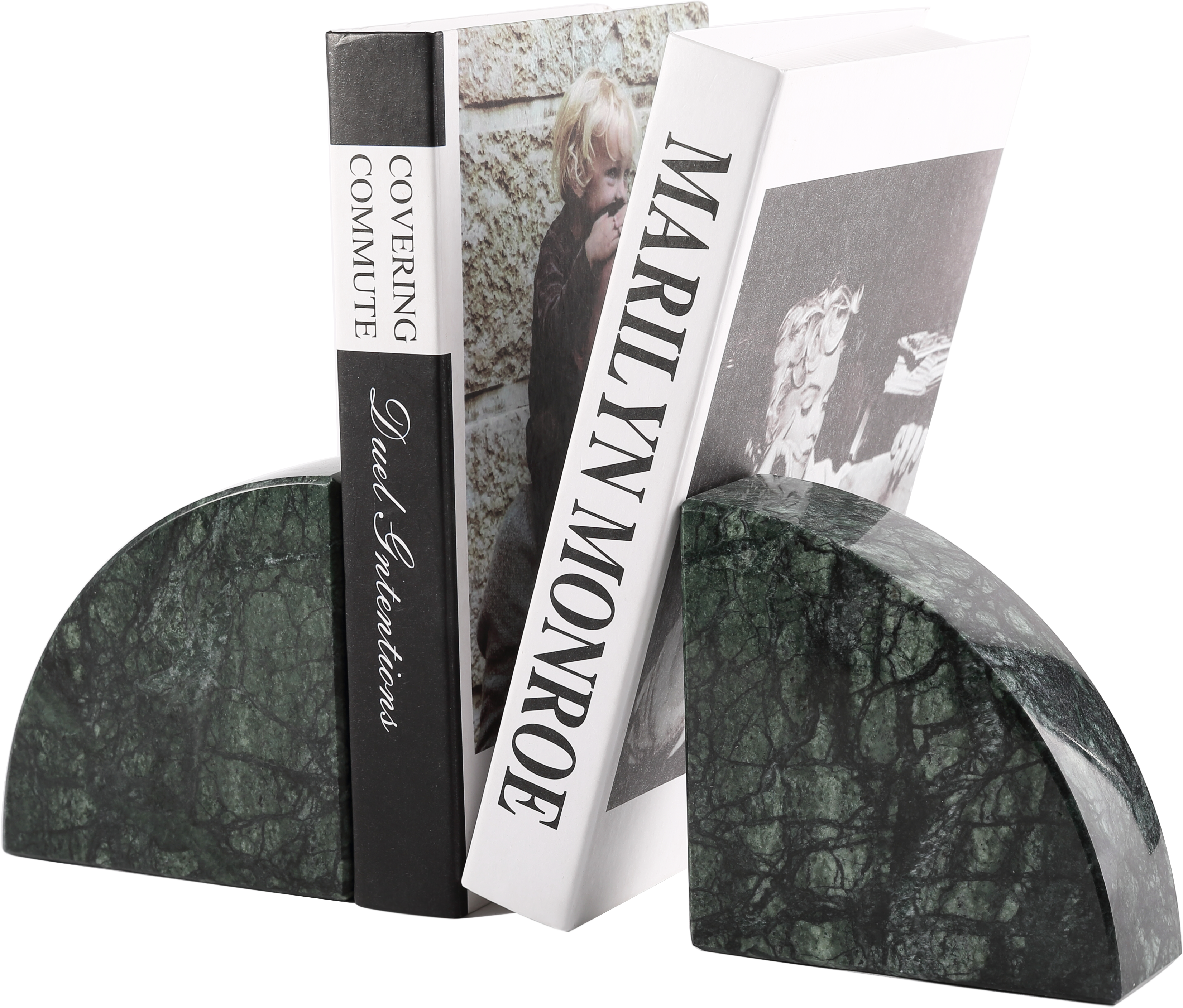 Sailboat Bookends - Marble (Indian Green)