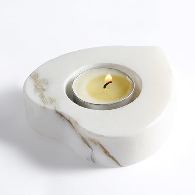 Koville White Heart Shape Tealight Candle Holder – Illuminating Elegant Spaces