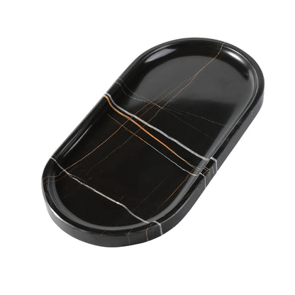 Race Track Tray - Black (Marble)