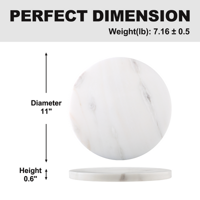 Koville White Round Pastry Board – Illuminating Elegant Spaces · Natural Pattern B